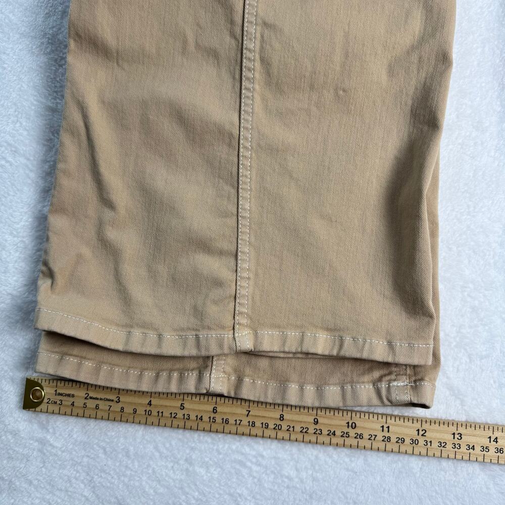 Maeve Wide-Leg Cropped Canvas Pants in Khaki - Picture 7 of 11